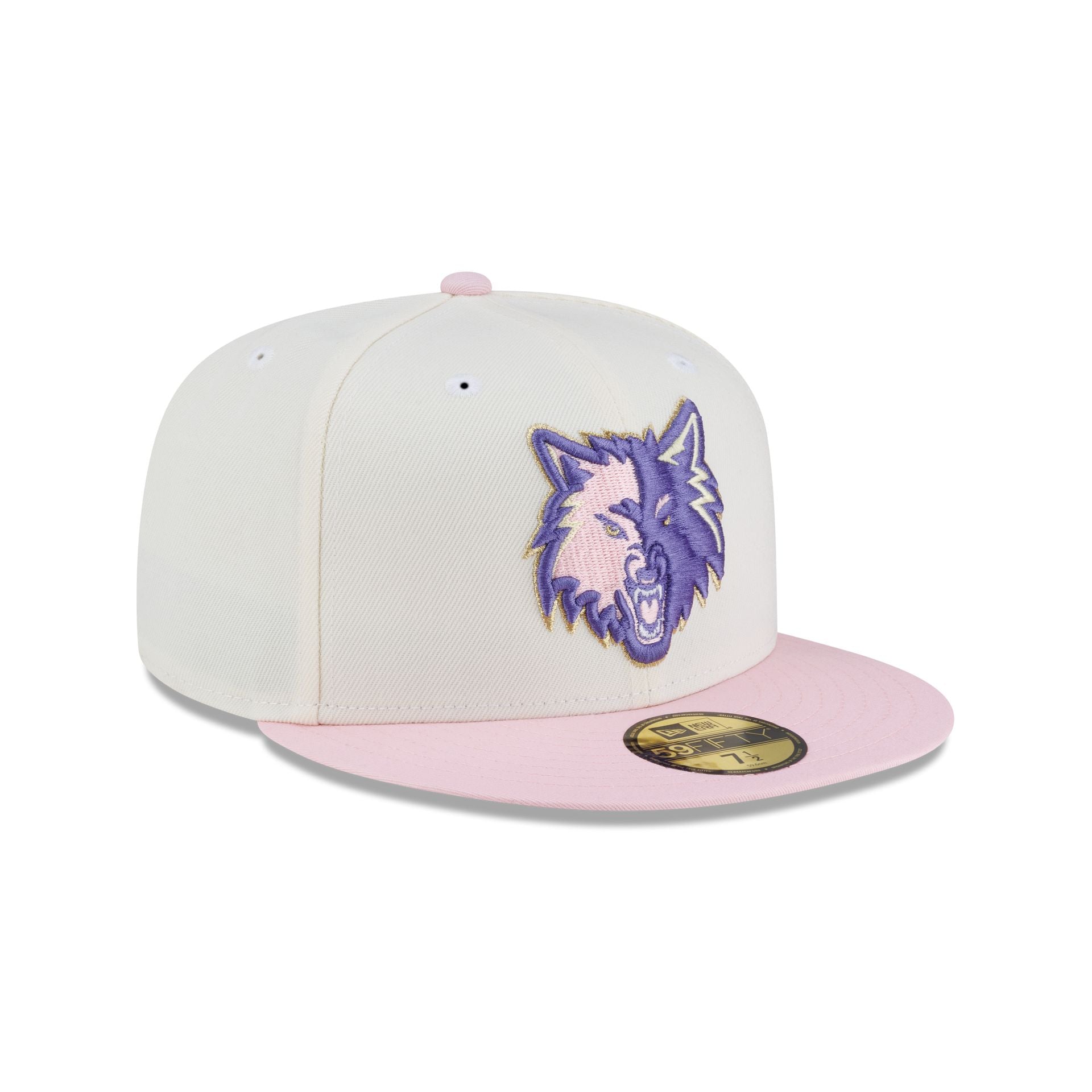 Just Caps Chrome Pink Minnesota Timberwolves 59FIFTY Fitted Hat