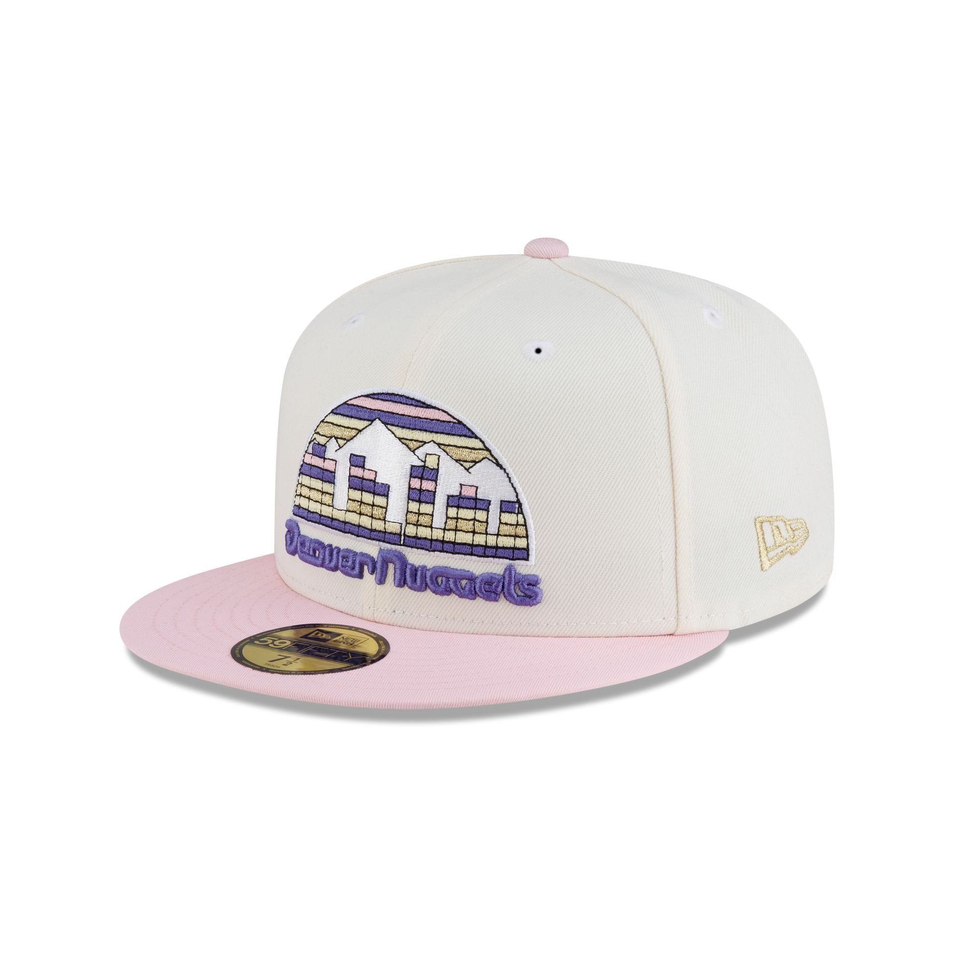 Just Caps Chrome Pink Denver Nuggets 59FIFTY Fitted Hat