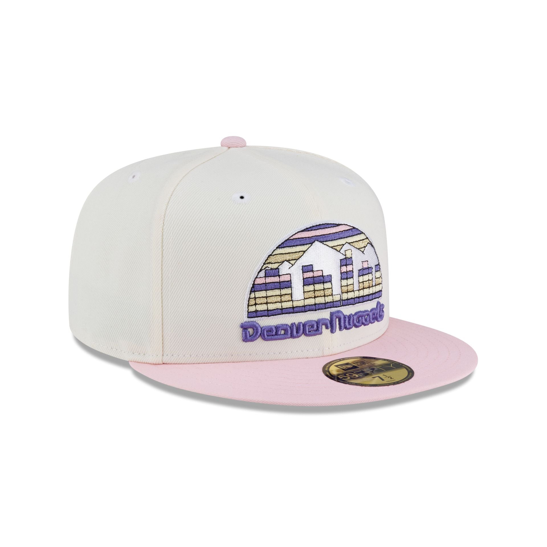 Just Caps Chrome Pink Denver Nuggets 59FIFTY Fitted Hat