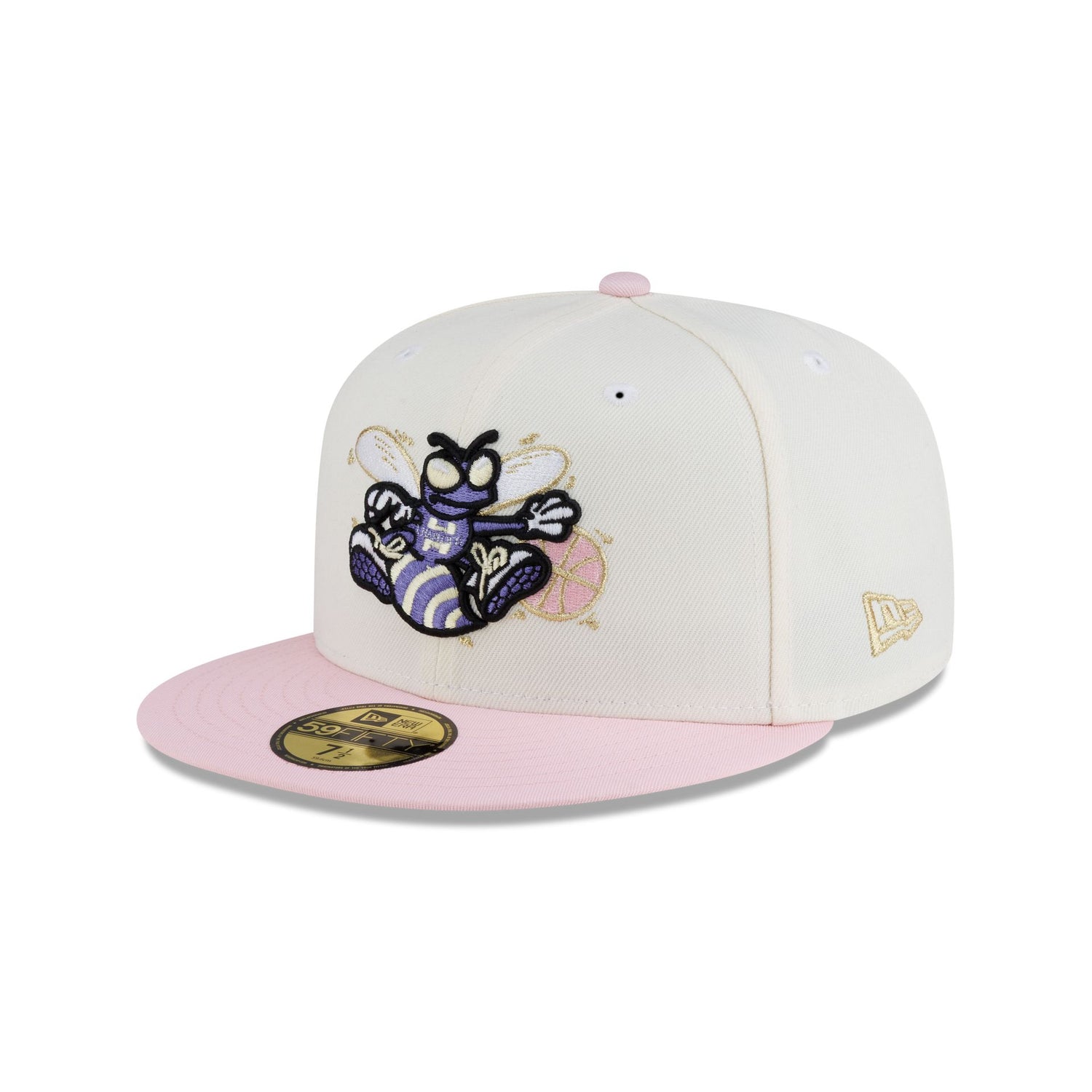 Just Caps Chrome Pink Charlotte Hornets 59FIFTY Fitted Hat