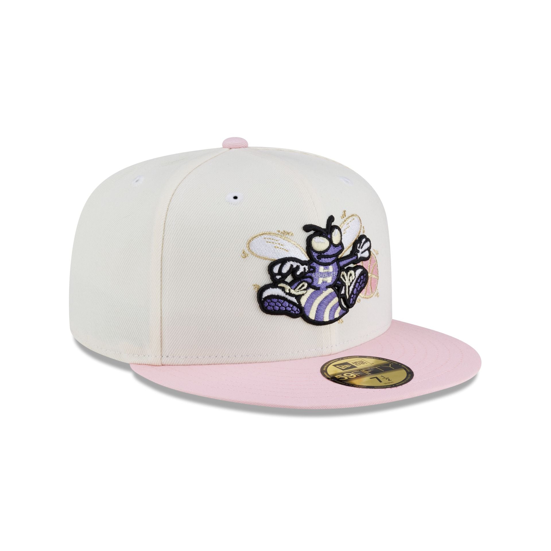 Just Caps Chrome Pink Charlotte Hornets 59FIFTY Fitted Hat