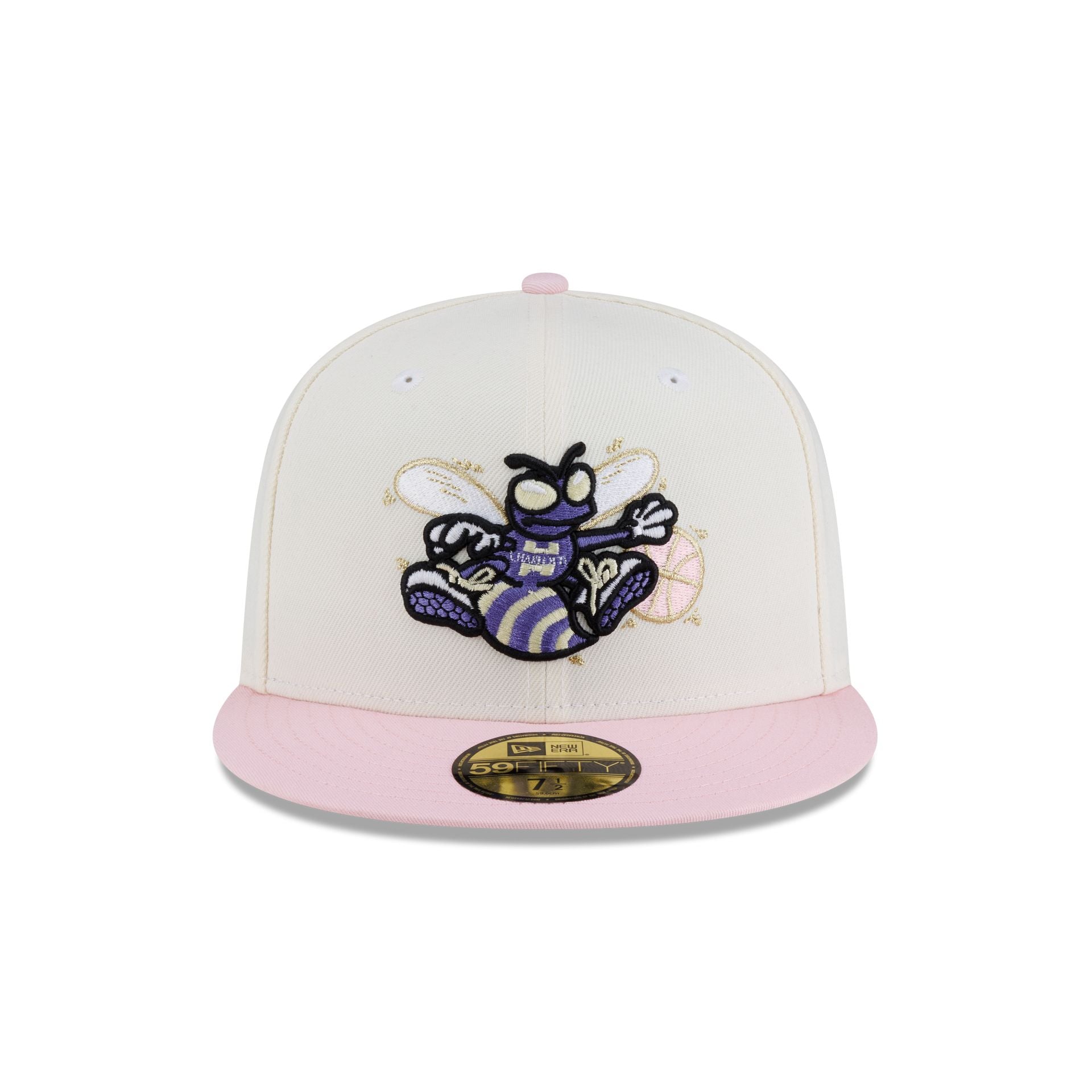 Just Caps Chrome Pink Charlotte Hornets 59FIFTY Fitted Hat