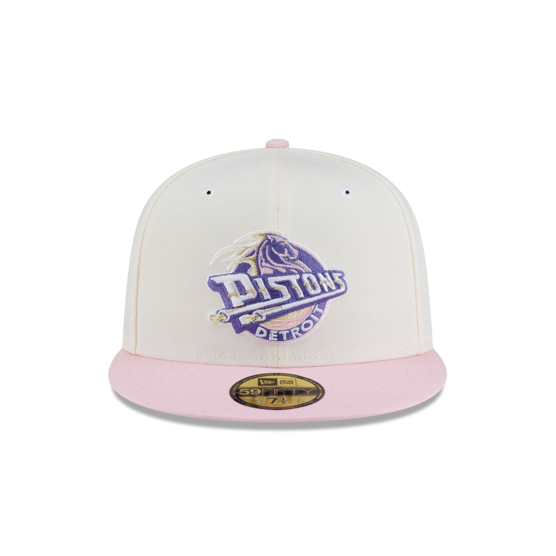 Just Caps Chrome Pink Detroit Pistons 59FIFTY Fitted Hat