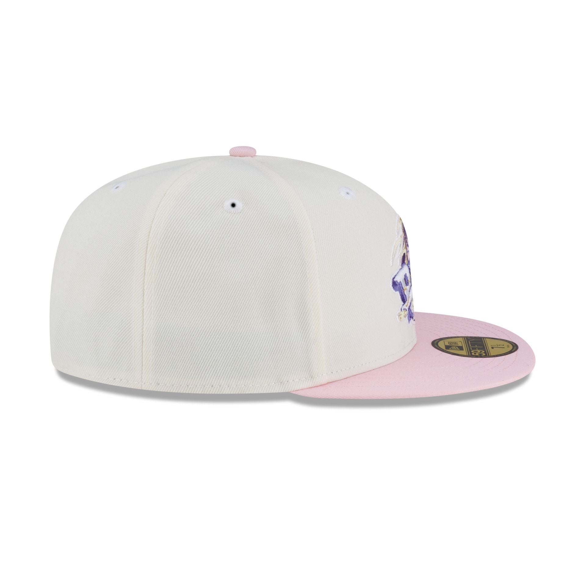 Just Caps Chrome Pink Detroit Pistons 59FIFTY Fitted Hat