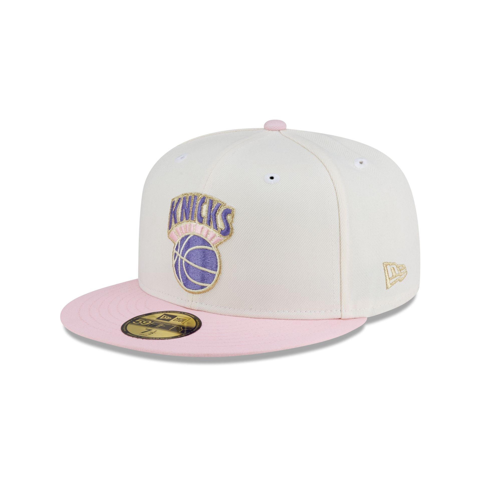 Just Caps Chrome Pink New York Knicks 59FIFTY Fitted Hat