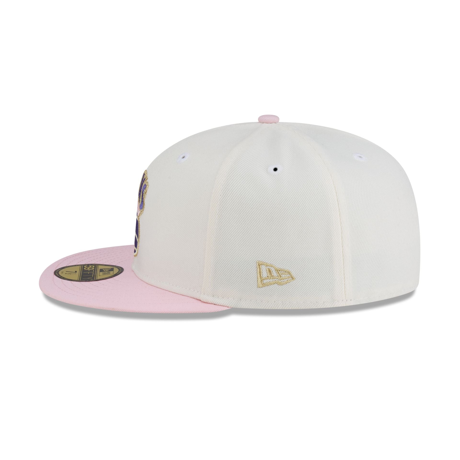 Just Caps Chrome Pink New York Knicks 59FIFTY Fitted Hat