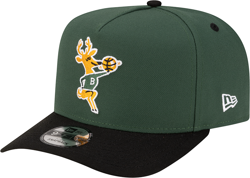Milwaukee Bucks Hardwood Classics 80s Two Tone 9FIFTY A-Frame Snapback Hat