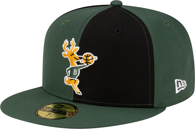 Milwaukee Bucks Hardwood Classics 80s Pinwheel 59FIFTY Fitted Hat