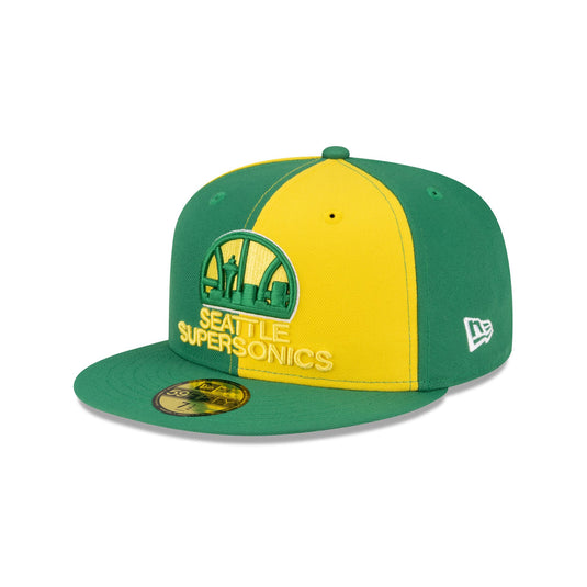Seattle Supersonics Hardwood Classics 80s Pinwheel 59FIFTY Fitted Hat - New Era Cap