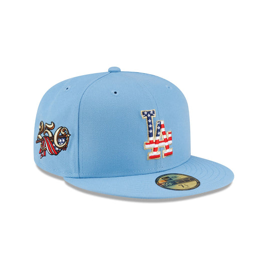 Los Angeles Dodgers Red, White & Blue 59FIFTY Fitted Hat - New Era Cap