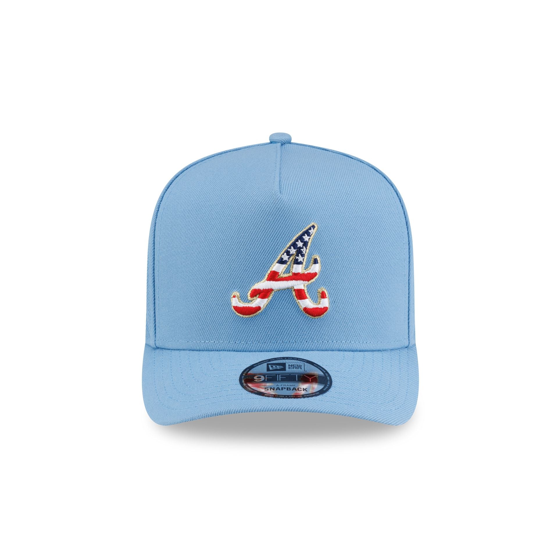 Atlanta Braves Red, White & Blue 9FIFTY A-Frame Snapback Hat