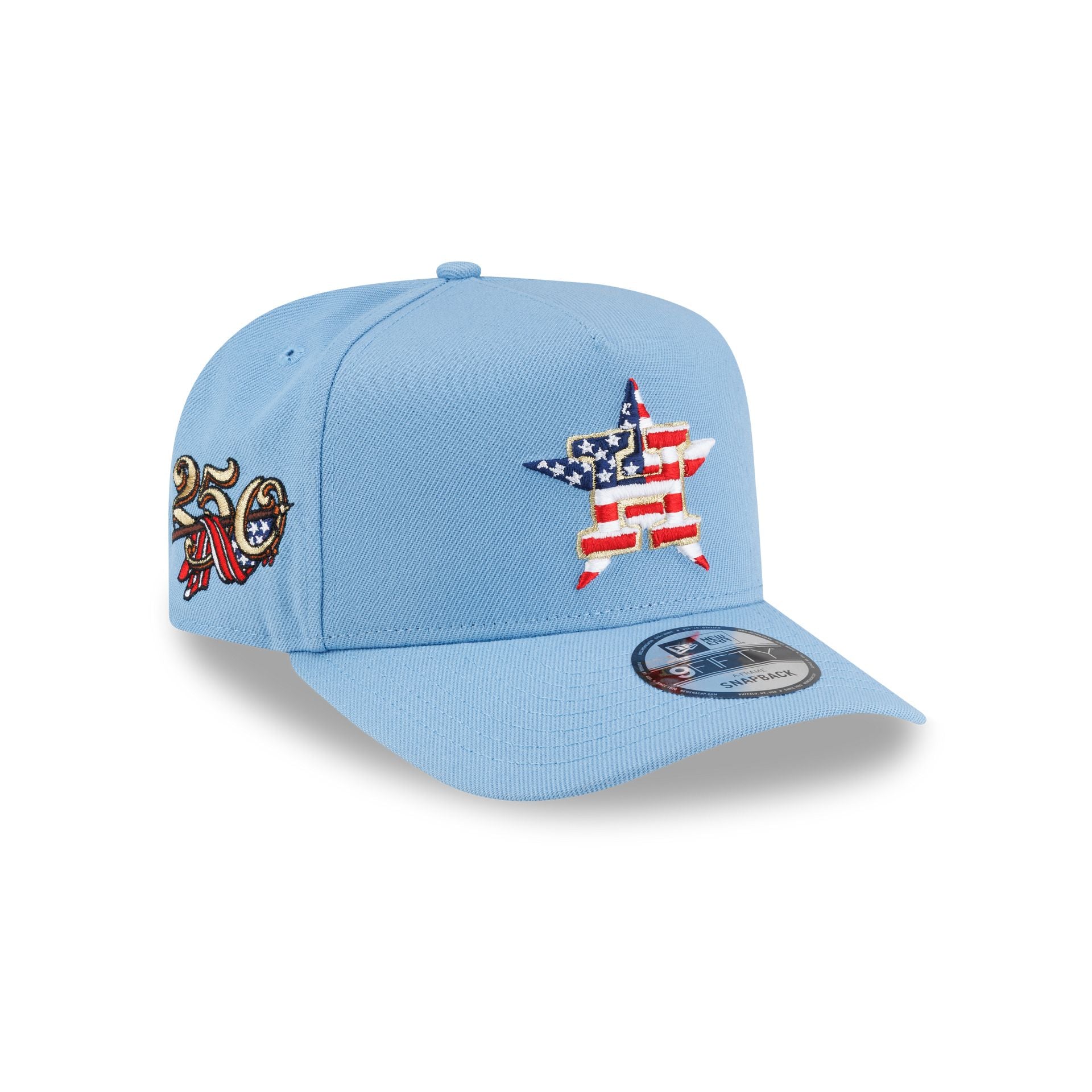 Houston Astros Red, White & Blue 9FIFTY A-Frame Snapback Hat