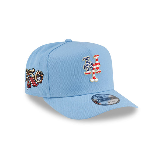 New York Mets Red, White & Blue 9FIFTY A-Frame Snapback Hat - New Era Cap