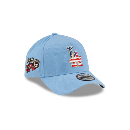 Los Angeles Dodgers Red, White & Blue 9FORTY A-Frame Snapback Hat - New Era Cap