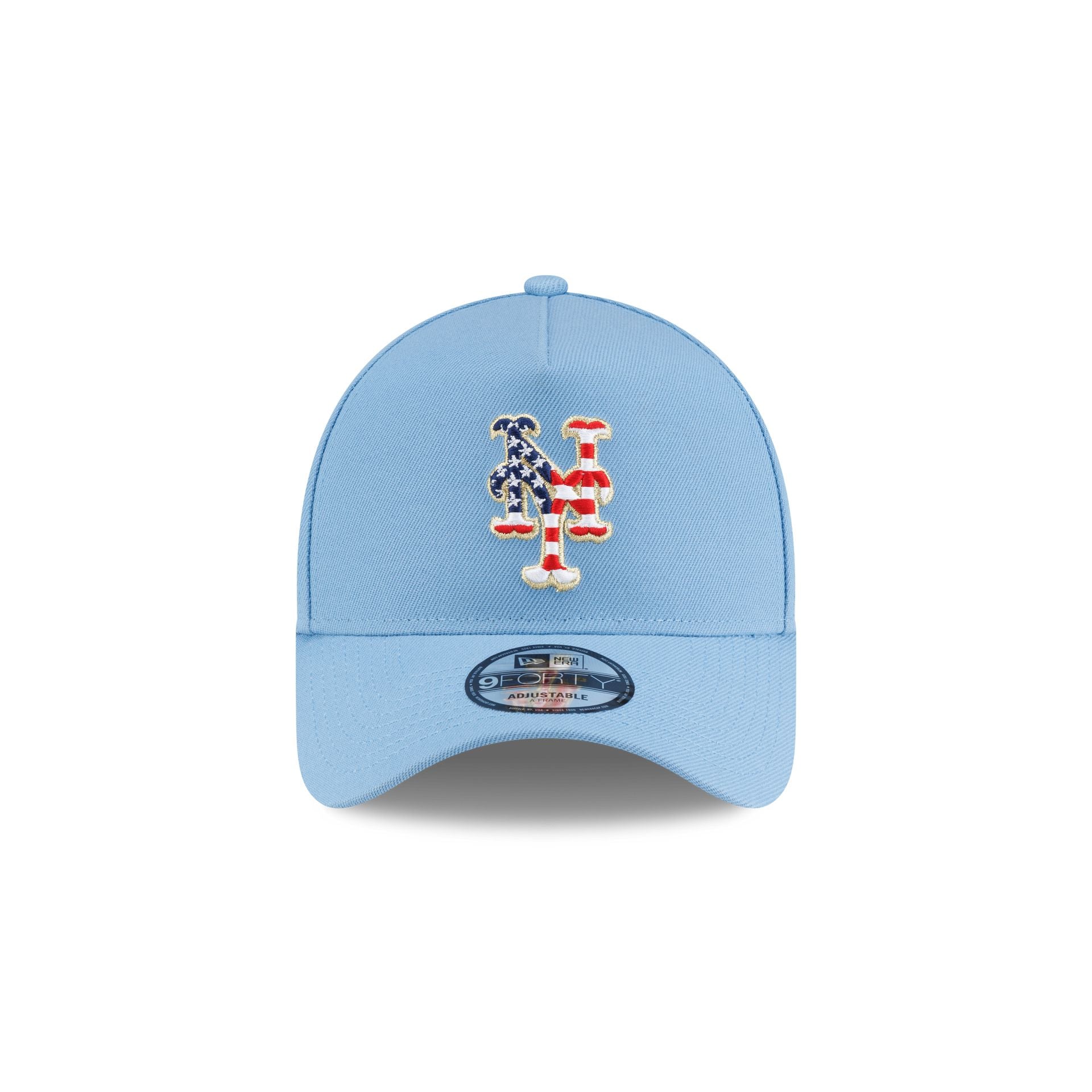 New York Mets Red, White & Blue 9FORTY A-Frame Snapback Hat – New