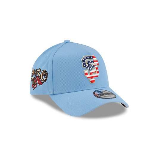 San Francisco Giants Red, White & Blue 9FORTY A-Frame Snapback Hat - New Era Cap