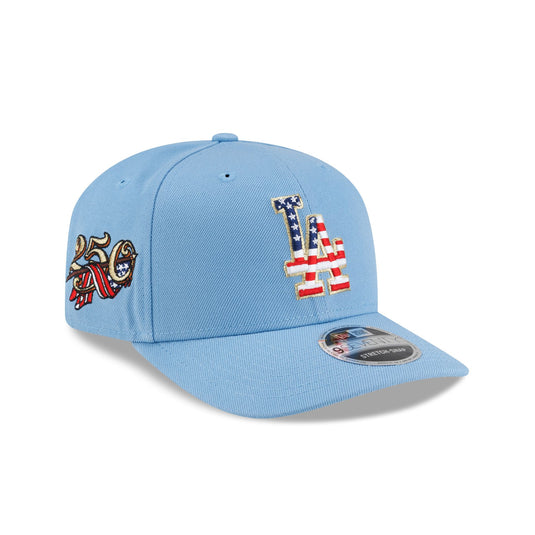 Los Angeles Dodgers Red, White & Blue 9SEVENTY Stretch-Snap Hat - New Era Cap