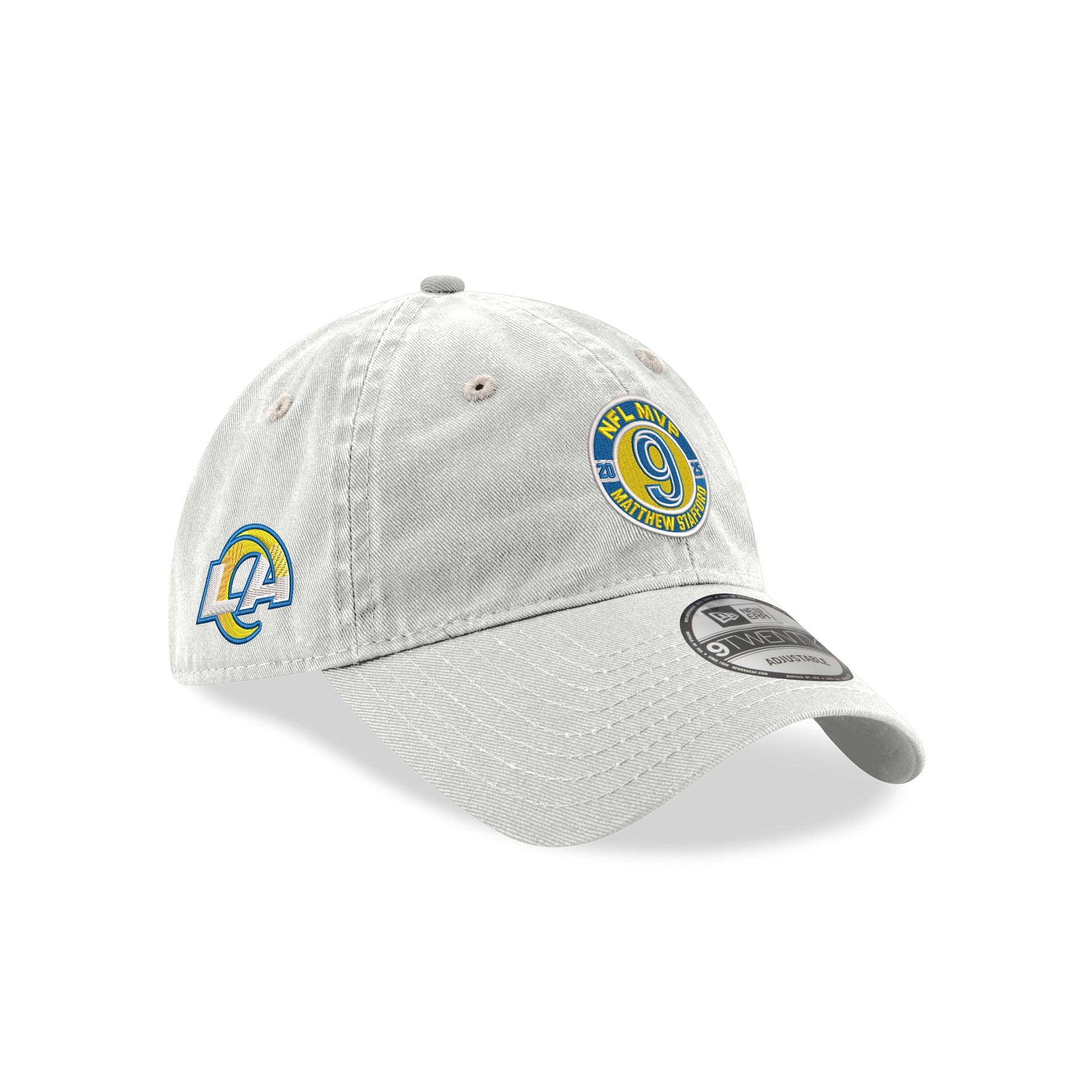 Los Angeles Rams Matthew Stafford 2025 MVP Emblem 9TWENTY Adjustable Hat