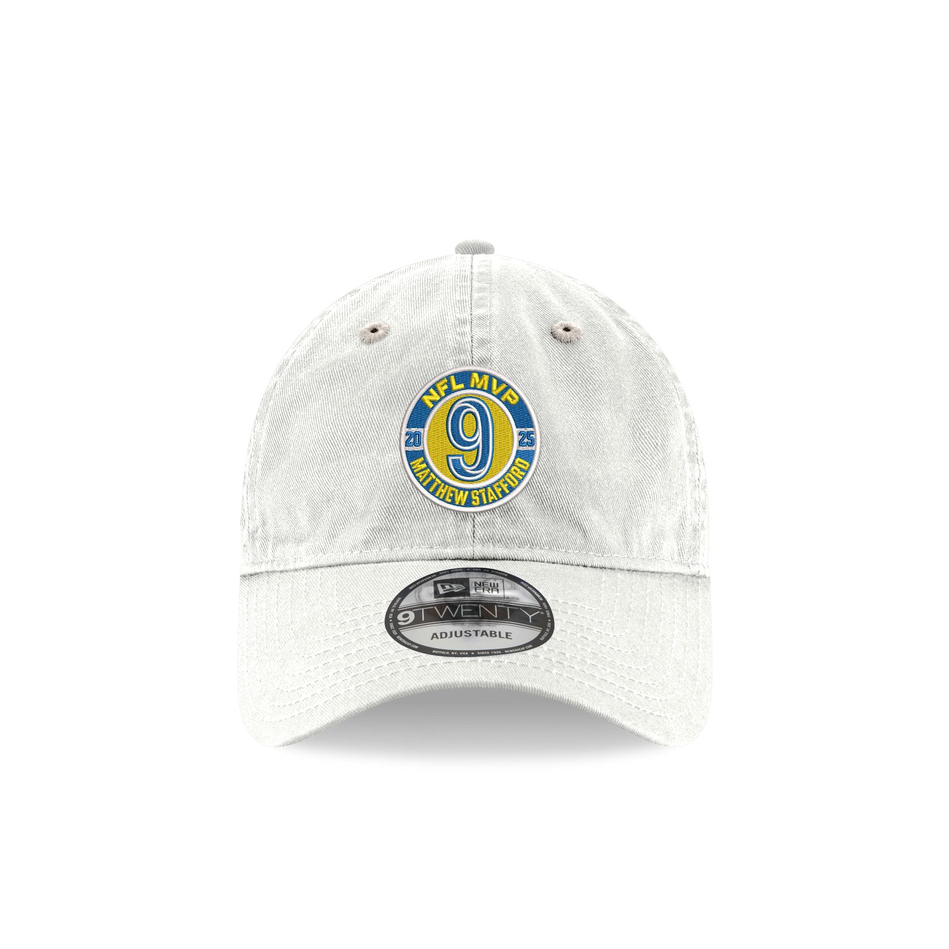 Los Angeles Rams Matthew Stafford 2025 MVP Emblem 9TWENTY Adjustable Hat