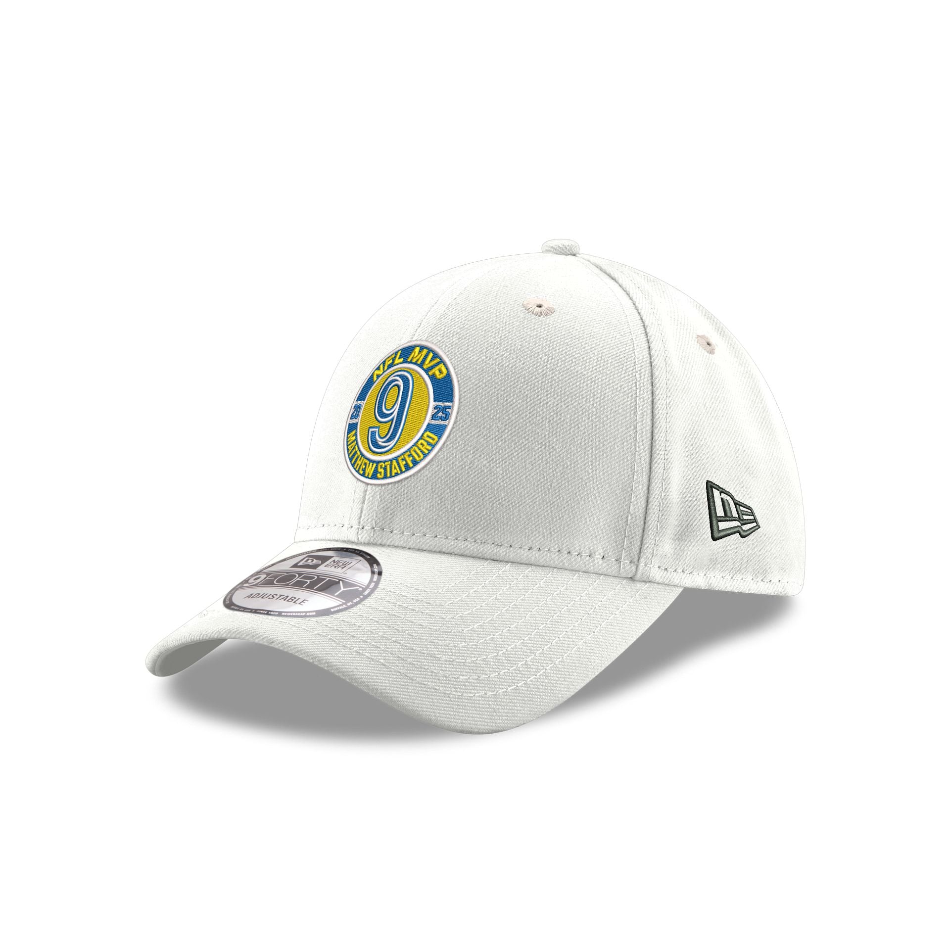 Los Angeles Rams Matthew Stafford 2025 MVP Emblem 9FORTY Adjustable Hat