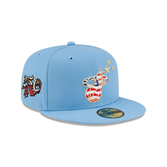 Miami Heat Red, White & Blue 59FIFTY Fitted Hat - New Era Cap