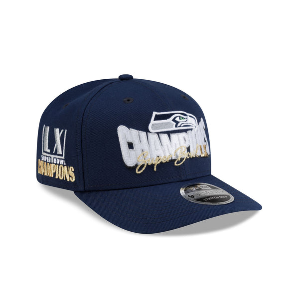 Seattle Seahawks Super Bowl LX Champions Navy Gold Script 9SEVENTY