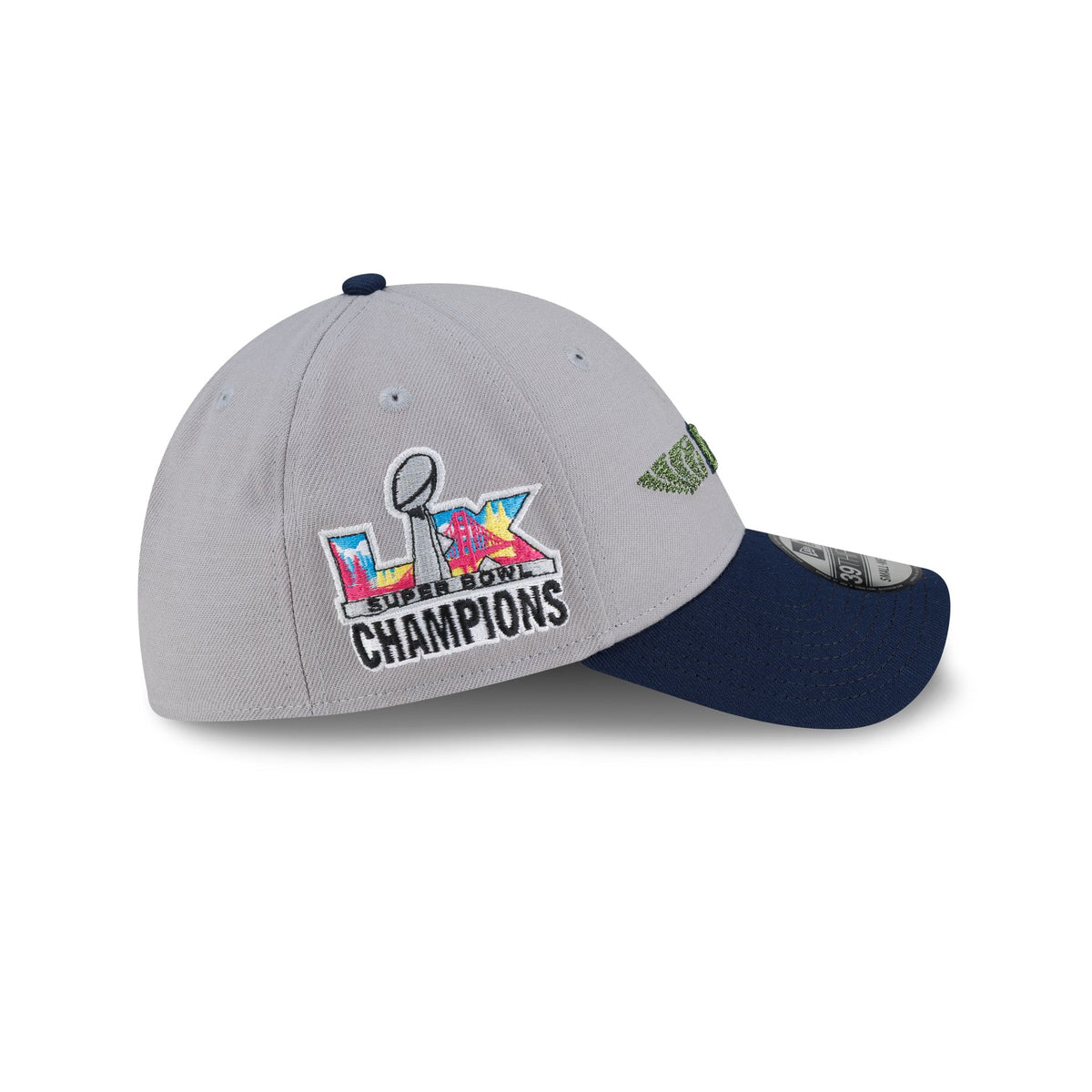Seattle Seahawks Super Bowl LX Champions Sidepatch Rivalries Gray 39THIRTY Stretch Fit Hat