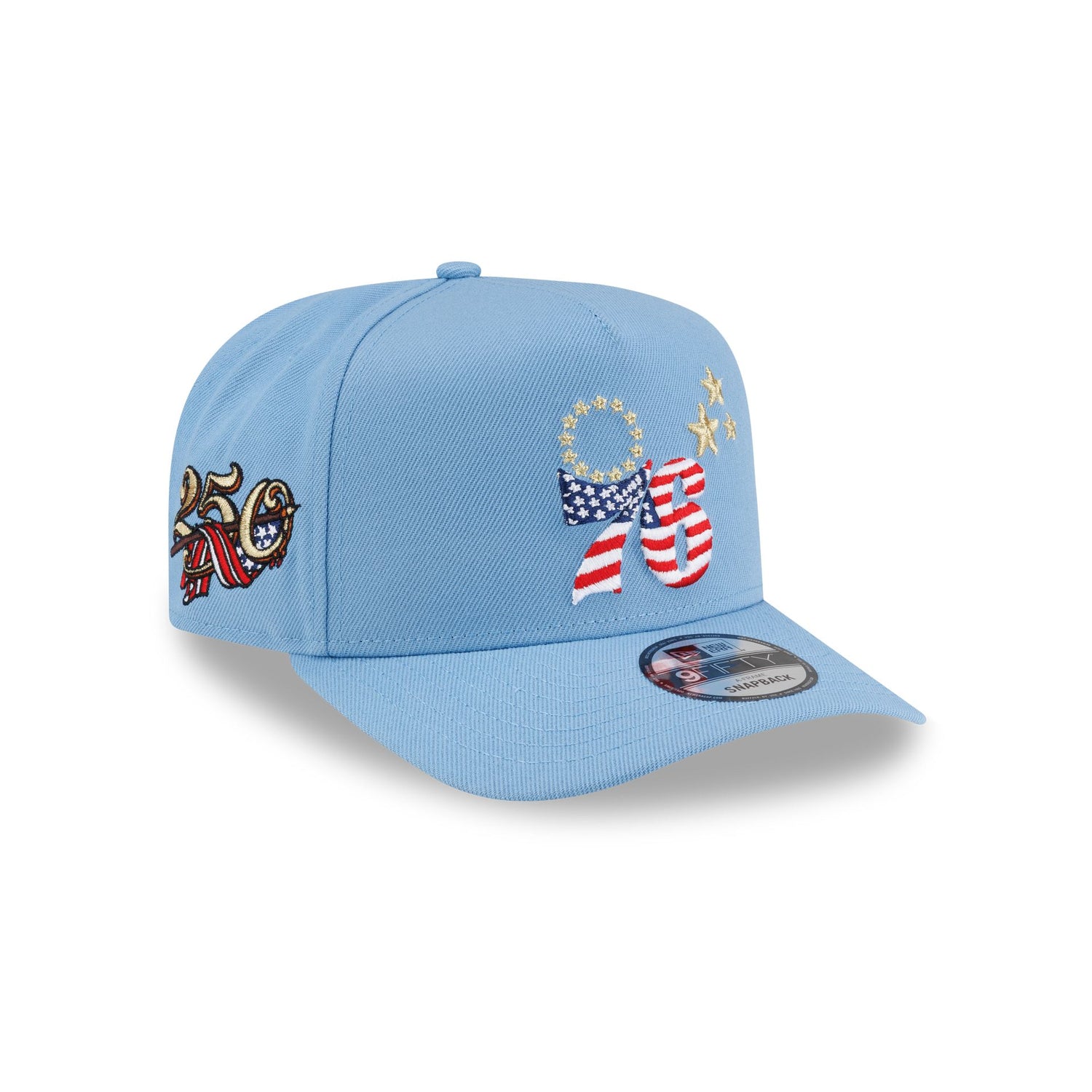 Philadelphia 76ers Red, White & Blue 9FIFTY A-Frame Snapback Hat
