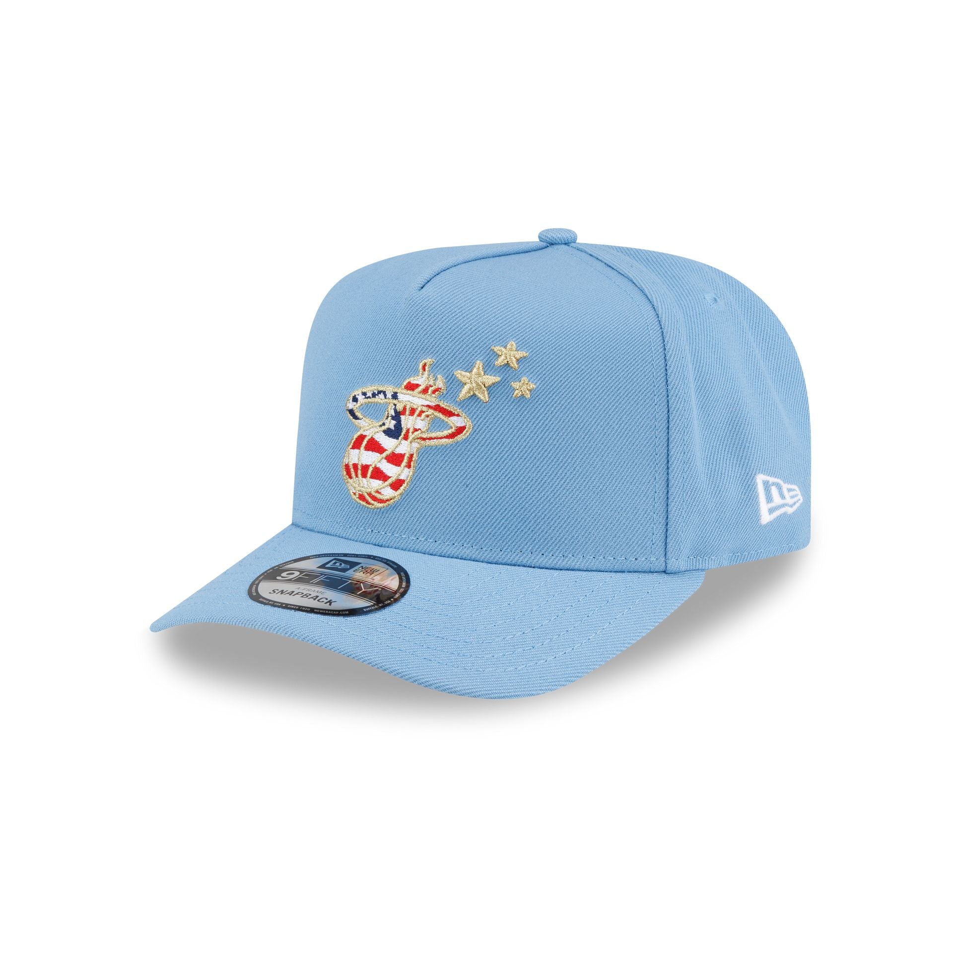 Miami Heat Red, White & Blue 9FIFTY A-Frame Snapback Hat