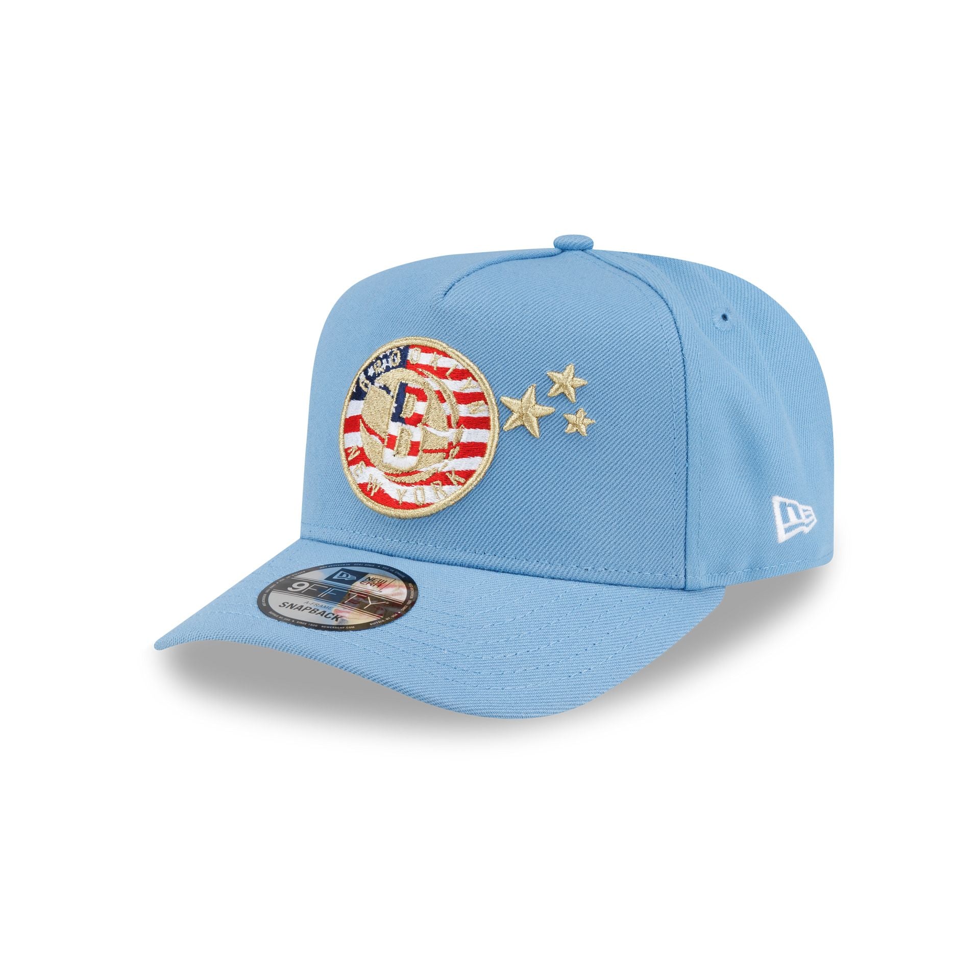 Brooklyn Nets Red, White & Blue 9FIFTY A-Frame Snapback Hat