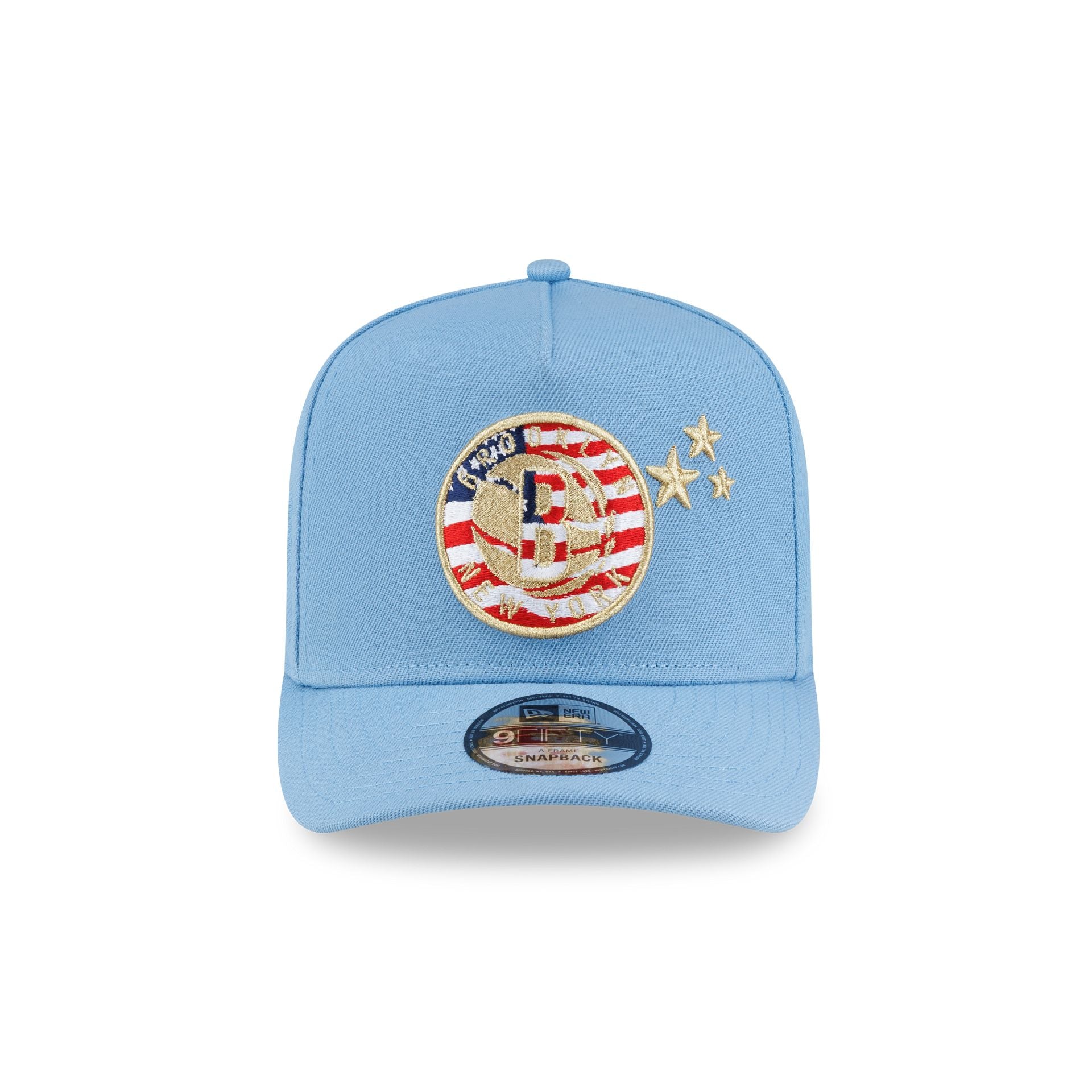 Brooklyn Nets Red, White & Blue 9FIFTY A-Frame Snapback Hat