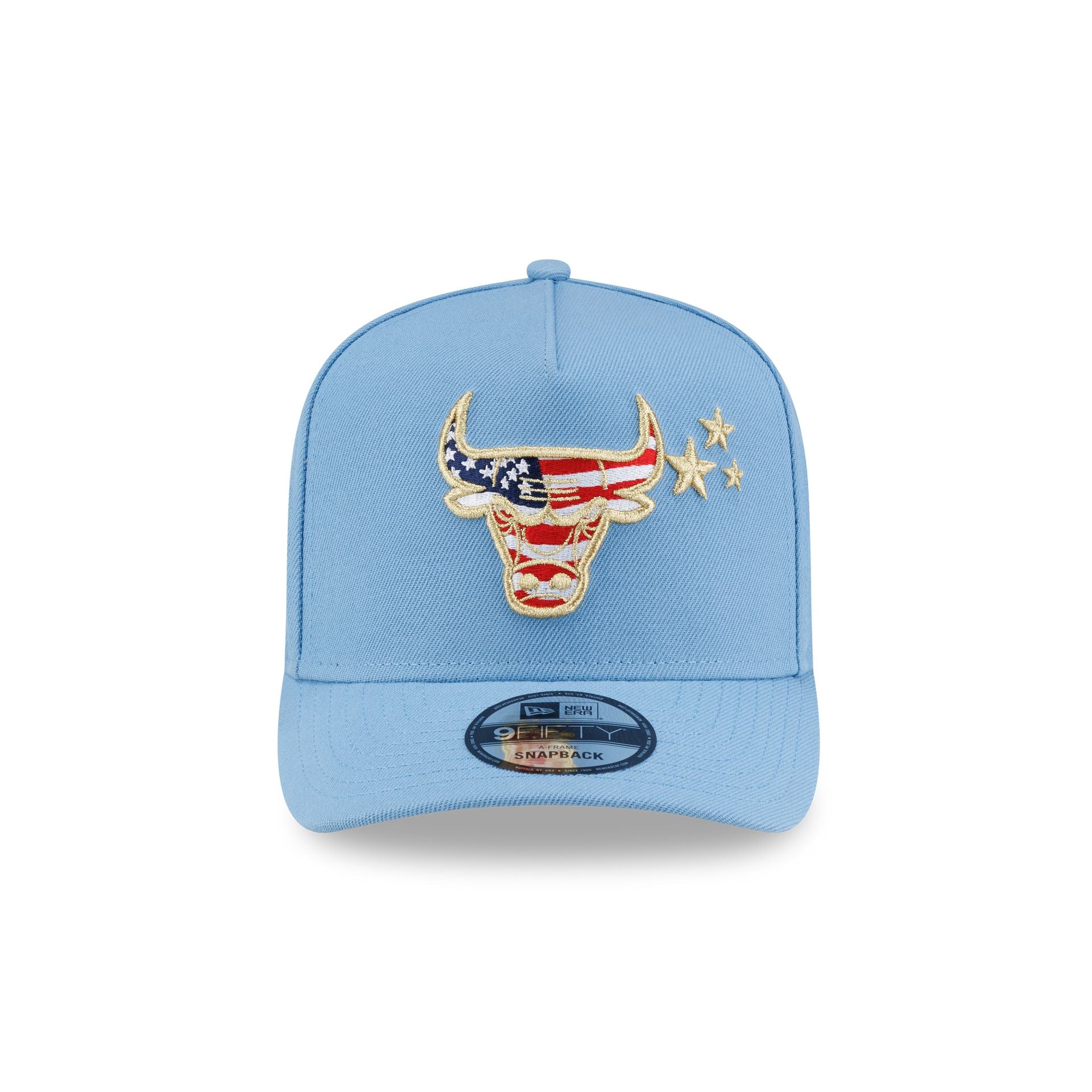 Chicago Bulls Red, White & Blue 9FIFTY A-Frame Snapback Hat