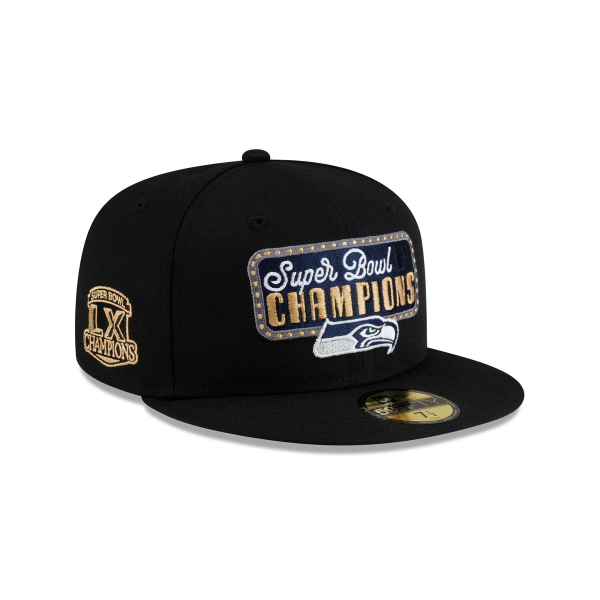 Seattle Seahawks Super Bowl LX Champions Black & Gold 59FIFTY Fitted Hat
