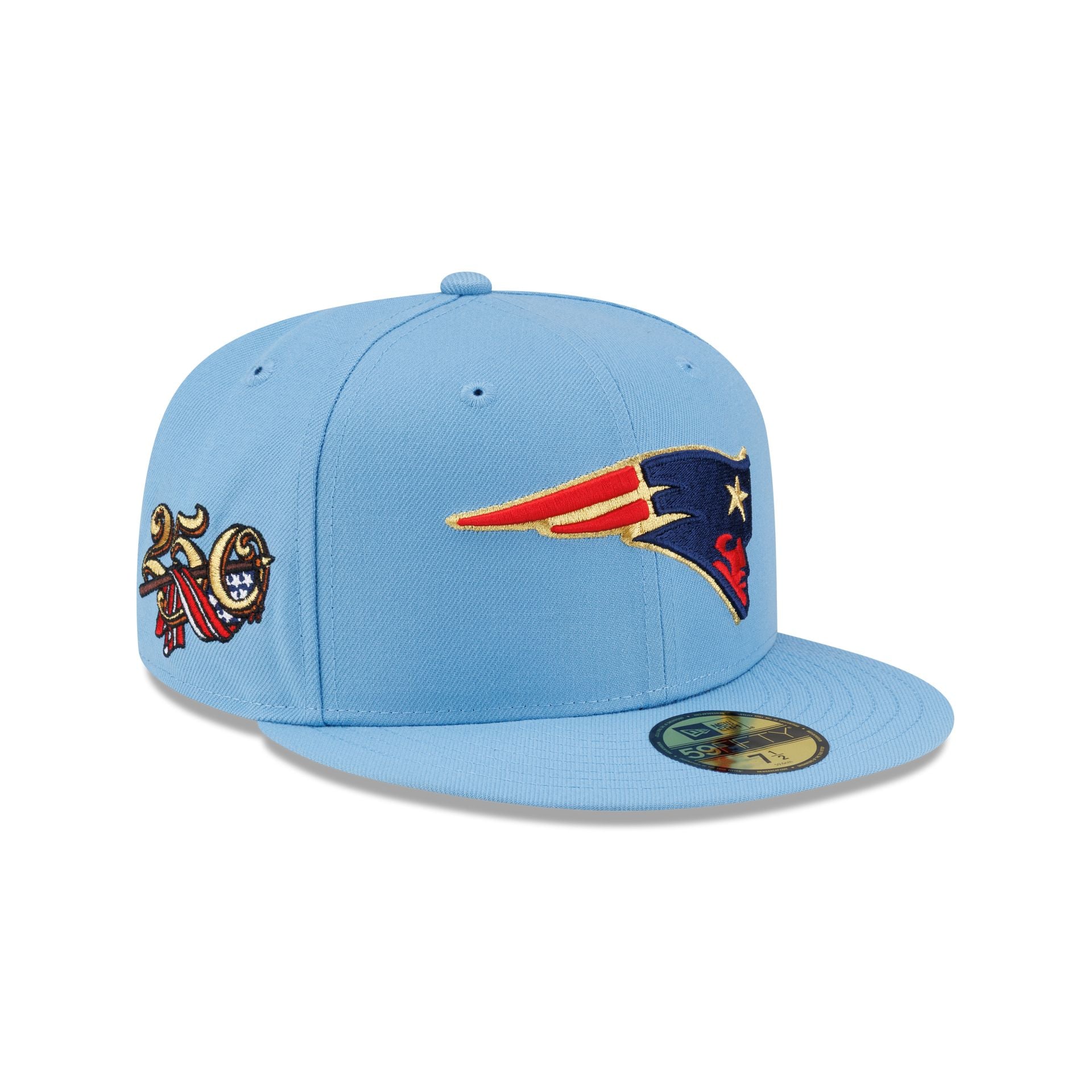 New England Patriots Red, White & Blue 59FIFTY Fitted Hat