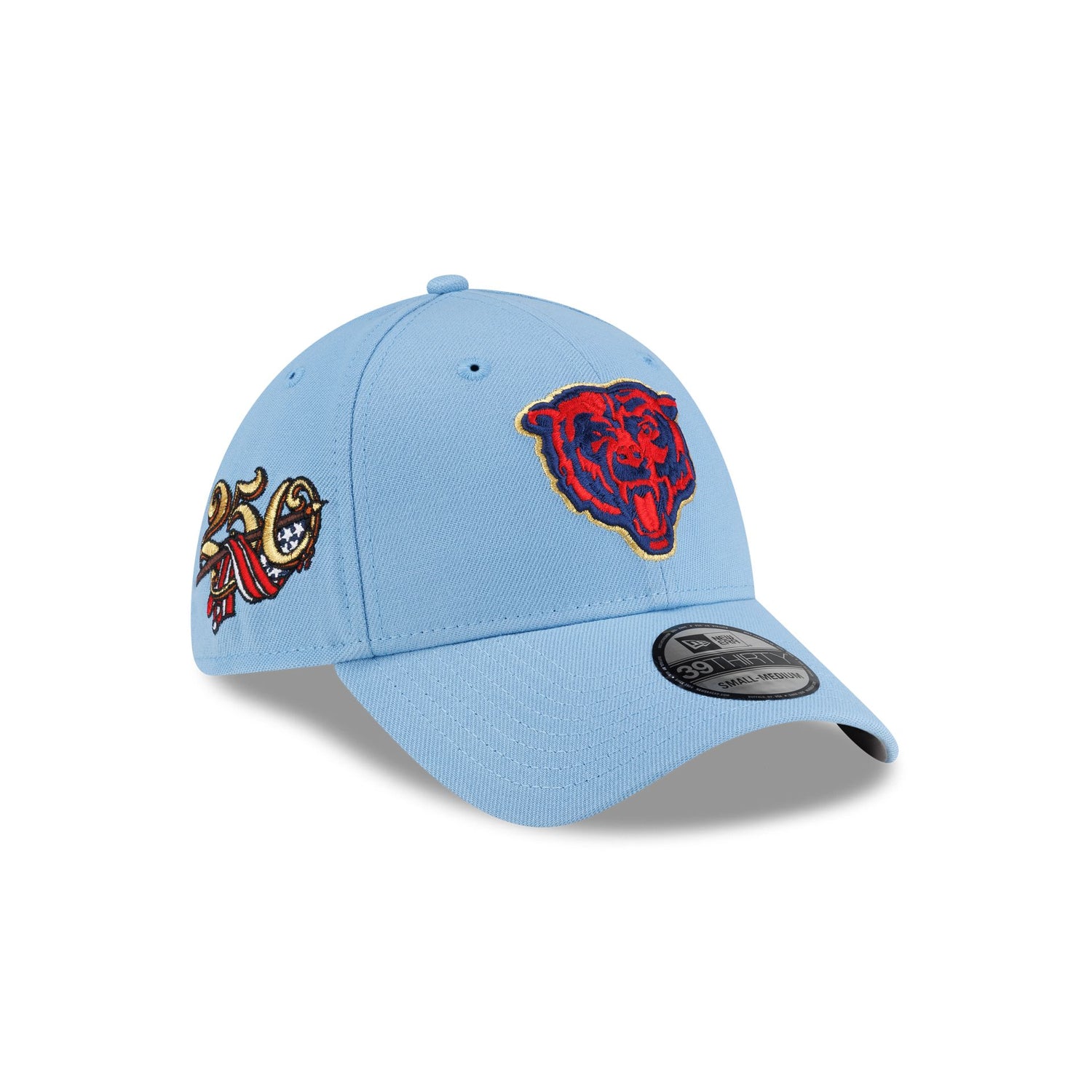 Chicago Bears Red, White & Blue 39THIRTY Stretch Fit Hat