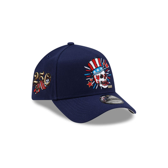 New Era Cap USA Skull Navy 9FORTY A-Frame Snapback Hat - New Era Cap