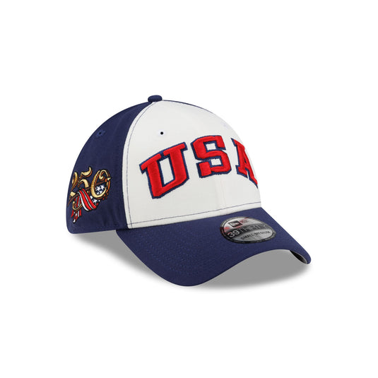New Era Cap USA Chrome White 39THIRTY Stretch Fit Hat - New Era Cap