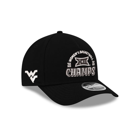 West Virginia Mountaineers 2026 Big 12 Women's Basketball Champions 9FORTY M-Crown A-Frame Snapback Hat - New Era Cap