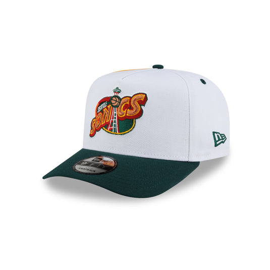 Seattle Supersonics Hardwood Classics 90s Panel 9FIFTY A-Frame Snapback Hat - New Era Cap