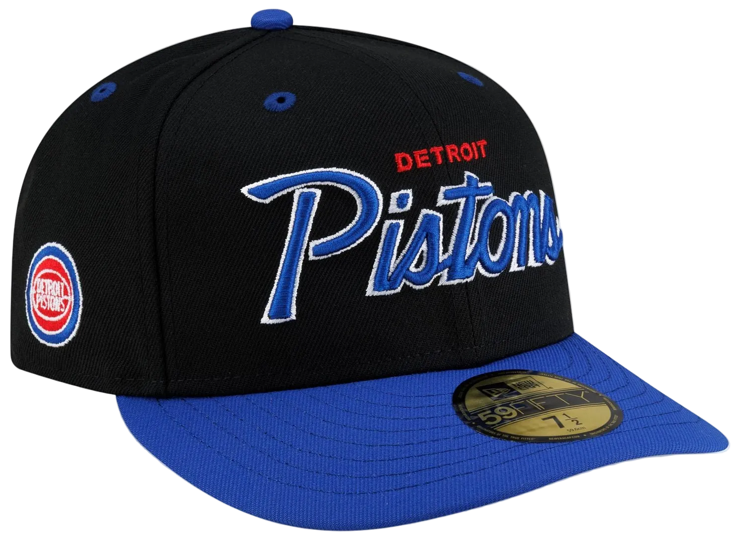 Detroit Pistons Hardwood Classics 90s Script 59FIFTY Fitted Hat