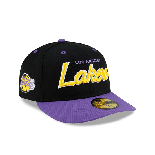 Los Angeles Lakers Hardwood Classics 90s Script 59FIFTY Fitted Hat - New Era Cap