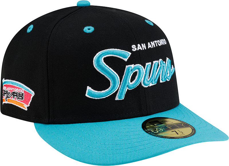 San Antonio Spurs Hardwood Classics 90s Script 59FIFTY Fitted Hat