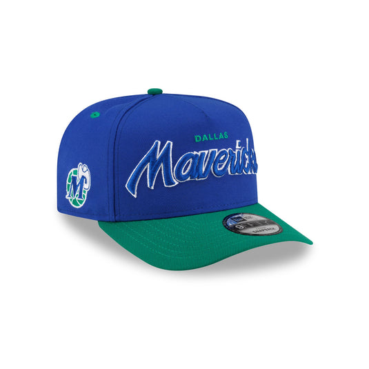 Dallas Mavericks Hardwood Classics 90s Script 9FIFTY A-Frame Snapback Hat - New Era Cap