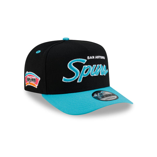 San Antonio Spurs Hardwood Classics 90s Script 9FIFTY A-Frame Snapback Hat - New Era Cap
