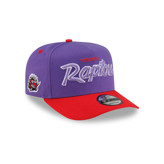 Toronto Raptors Hardwood Classics 90s Script 9FIFTY A-Frame Snapback Hat - New Era Cap