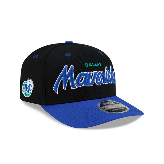 Dallas Mavericks Hardwood Classics 90s Script 9SEVENTY Stretch-Snap Hat - New Era Cap