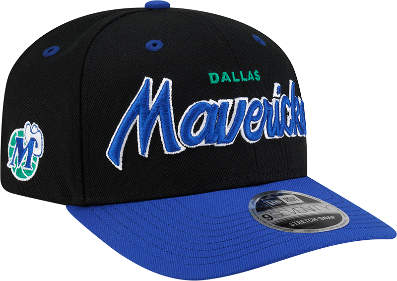 Dallas Mavericks Hardwood Classics 90s Script 9SEVENTY Stretch-Snap Hat