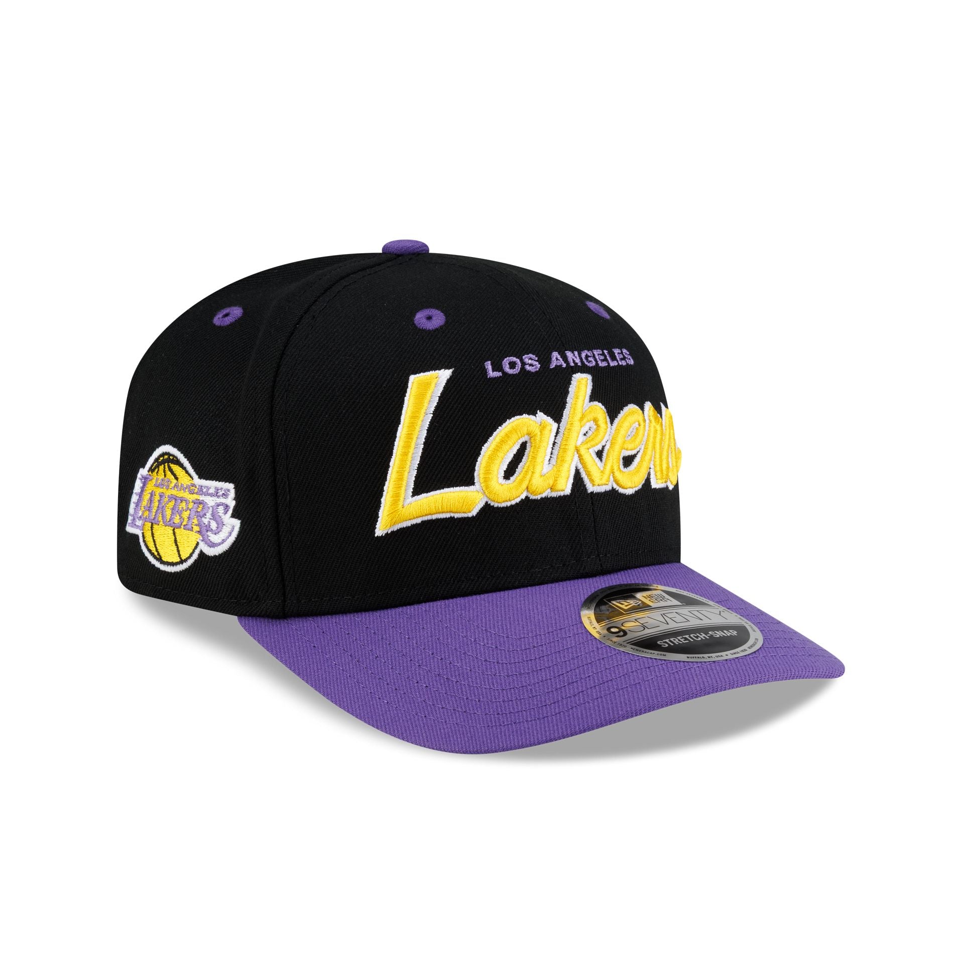 Los Angeles Lakers Hardwood Classics 90s Script 9SEVENTY Stretch