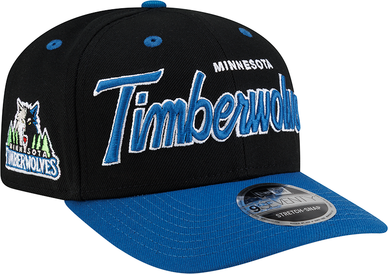 Minnesota Timberwolves Hardwood Classics 90s Script 9SEVENTY Stretch-Snap Hat