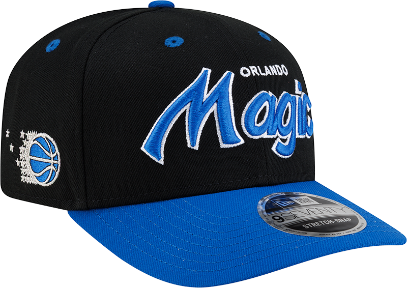 Orlando Magic Hardwood Classics 90s Script 9SEVENTY Stretch-Snap Hat